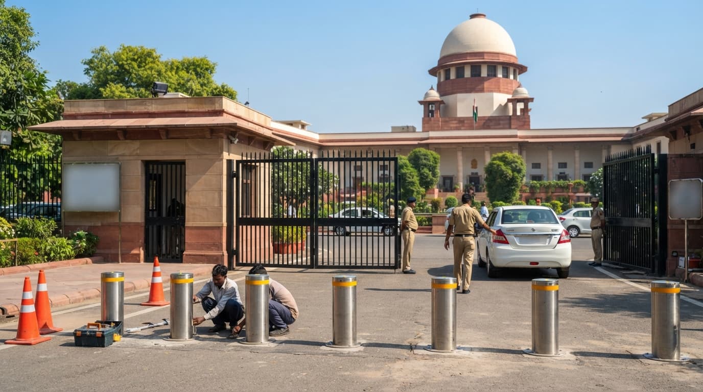 AI-generated illustration: Supreme Court gate closed for maintenance work